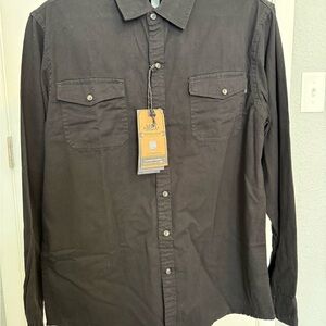Men's Black Casual Button Down Shirt